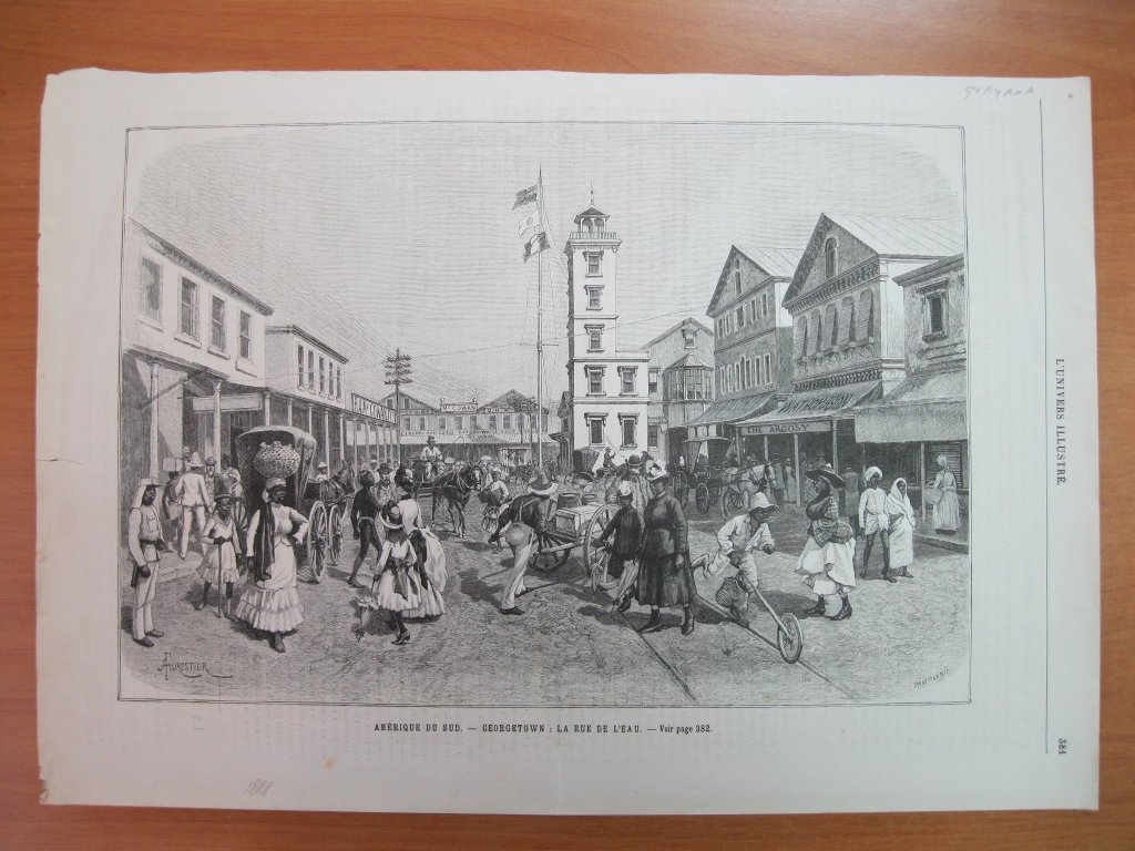 Vista del centro de la ciudad de Georgetown (Guyana, América del sur)), 1888